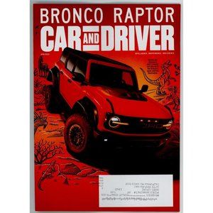CAR AND DRIVER APRIL 2022 BRONCO RAPTOR BMWi4 M50, Kia EV6 GT, Maserati MC20